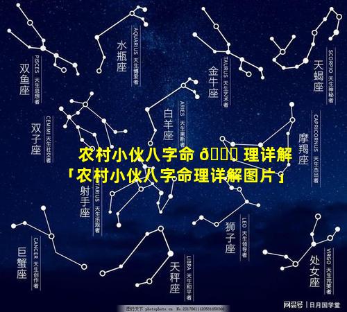 农村小伙八字命 💐 理详解「农村小伙八字命理详解图片」